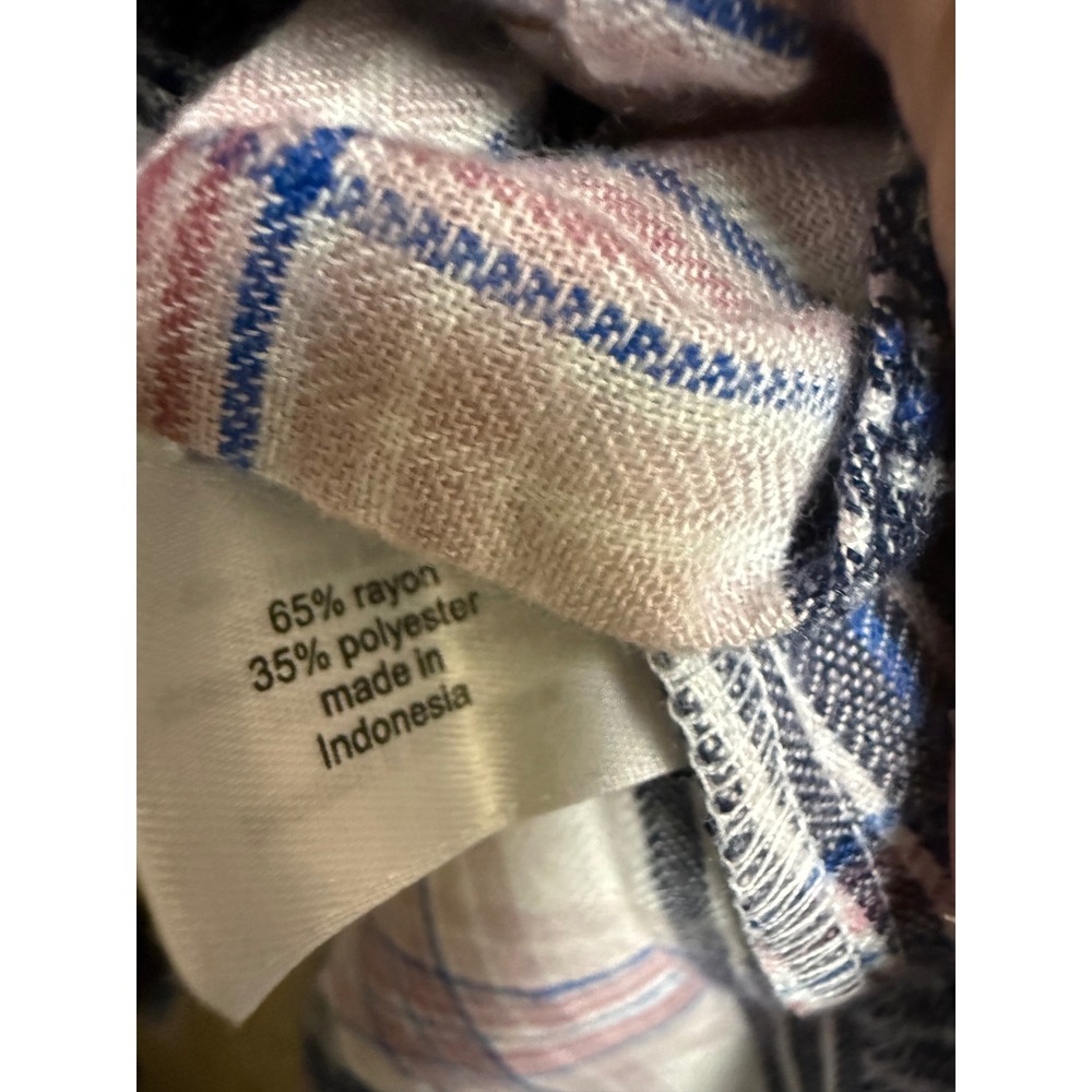 Lane Bryant Womens Pink Navy Plaid Button Front Midi Shirt Dress Size 20 NWOT - Picture 7 of 8